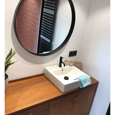 Adema Exclusive Line miroir – rond Ø 80 cm – Noir mat SW209334