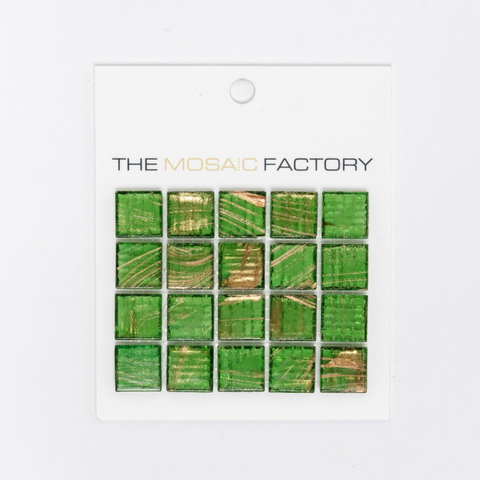 ÉCHANTILLON The Mosaic Factory Amsterdam carreau mosaïque 2x2x0.4cm pour mur et sol pour intérieur et extérieur carré Verre Vert SW861898
