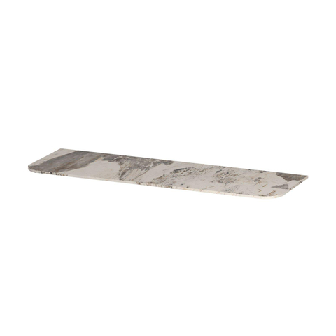 INK Concept R Plan vasque - 140x45x1.2cm - pour meuble bas arrondi - Céramique - Island glossy SW1406296