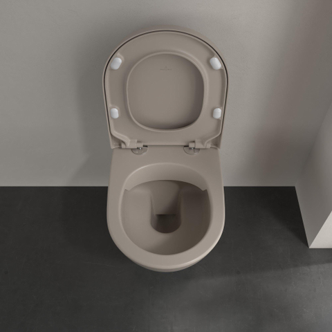Villeroy & Boch Subway 2.0 diepspoelcloset - zonder spoelrand - 56x37x36.5cm - mat almond (beige) SW762359