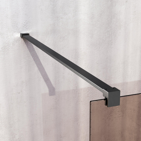 BRAUER Oblivion Douche à l'italienne - 90x200cm - revêtement verre - verre bronze - PVD gunmetal brossé SW1417847