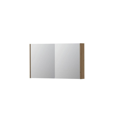 INK SPK1 spiegelkast – 100x60x14 cm – 2 deuren, dubbelzijdige spiegeldeuren – Fineer Ash mat SW439730