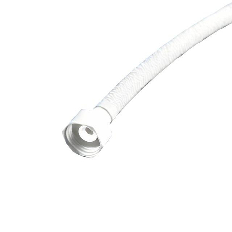 Fortifura Calvi Robinet d'arrêt d'angle avec flexible - flexible 30 cm - 1/2x3/8 - blanc mat SW1382534