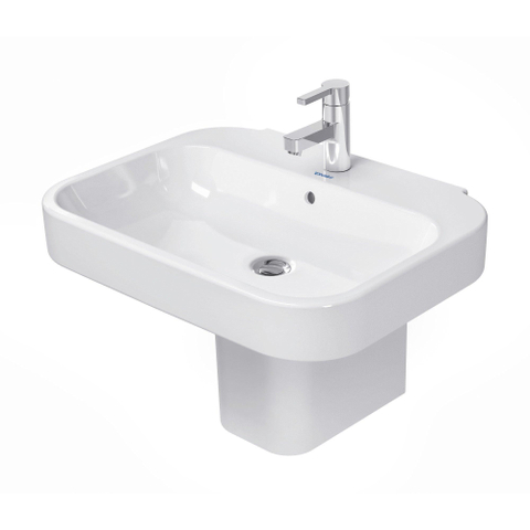 Duravit Happy D.2 Wastafel - met overloop - met 1 kraangat - 65x50cm - wit SW54260