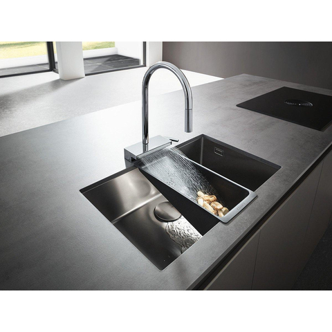 Hansgrohe Aquno Select M81 - 1 greeps keukenkraan - 170 uittrekbare vuistdouche - 3jet - sbox - hoogglans chroom SW878838