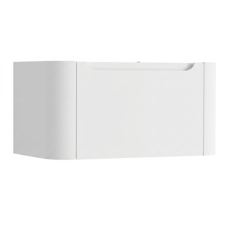 H&R badmeubelen Juice Meuble sous vasque - 80x45x40cm - angles arrondis - 1 tiroir - poignée intégrée - blanc mat SW867534