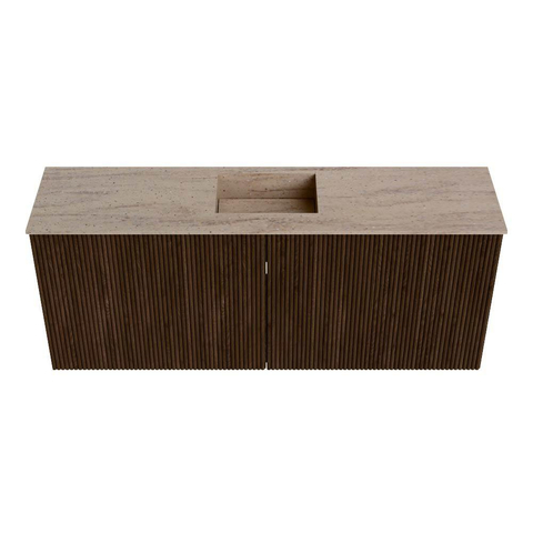 Mondiaz JOYA-DLUX 100cm toiletmeubel - kleur Walnut - Wastafel FAYE positie Midden 1 kraangat kleur Saba. SW1424662