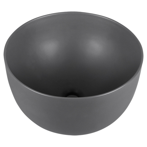 Differnz Tulip Vasque à poser - 40x40x24cm - céramique - gris foncé mat SW705586