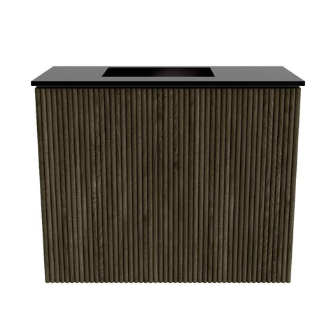 Mondiaz JOYA 50cm meuble de toilette - couleur Shadow - Vasque FAYE position Gauche 1 trou de robinet couleur Urban. SW1421469