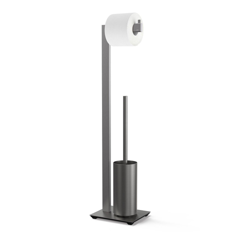 Zack LINEA Toiletbutler - 73x15x18cm - vrijstaand - grafiet SW1416160