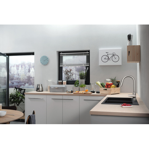 Hansgrohe Focus m42 M4216-H220 1-gats keukenkraan - met uittrekbare - handdouche - met 360° draaibare uitloop - hoogglans chroom SW241710