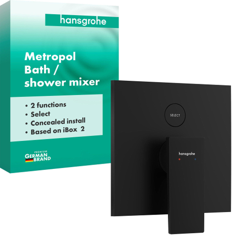 Hansgrohe Metropol inbouw badmengkraaniBox Universal 2 mat zwart SW1566678