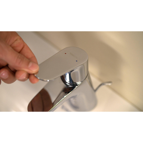 Hansgrohe Focus E2 wastafelkraan - met waste - hoogglans chroom 0450760