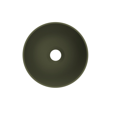 Arcqua Olivia Waskom - 22x22cm - rond - opbouw - mat groen SW1447201