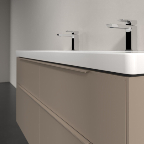 Villeroy & Boch Subway 3.0 Wastafelonderkast - met verlichting - 4 uittrekladen - 1272x576x478mm - taupe SW797138