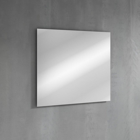 Saniclass Prime Core Meuble de salle de bain - 80x50x45cm - 1 vasque rectangulaire en céramique blanc - 1 trou de robinet - 2 tiroirs - miroir rectangulaire - mat cotton (beige) SW925853