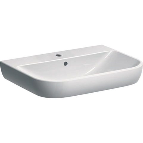 Lavabo Geberit Smyle avec trou de robinet avec trop-plein 65x48x17cm blanc 500230011 SW417217