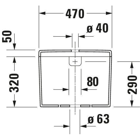 Duravit Starck 3 Reservoir - 470x370x200mm - dualflush inc/binnenw - wit 0290476