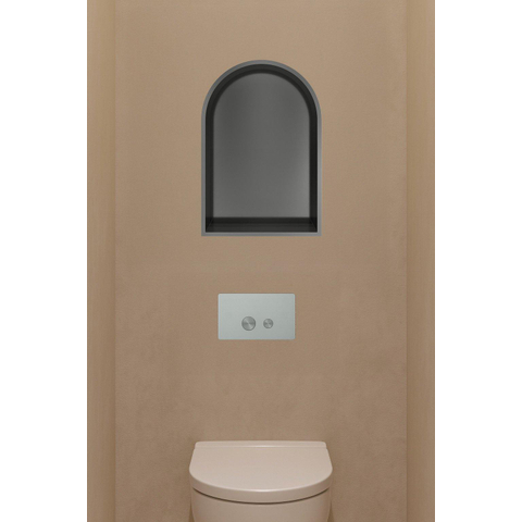 Hotbath &MORE Inbouwbox of inbouwnis Toogmodel - 30x45x10cm - PVD - geborsteld gunmetal (antraciet) SW1246510