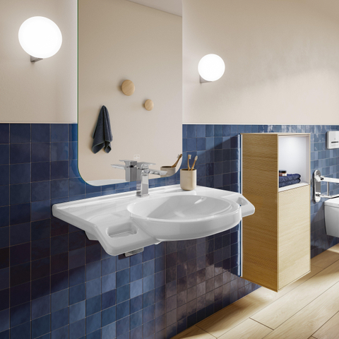 Villeroy & Boch Vicare O.novo Vita wastafel Vita - met 1 kraangat - zonder overloop - 80x55cm - White Alpine (glans wit) 1025047