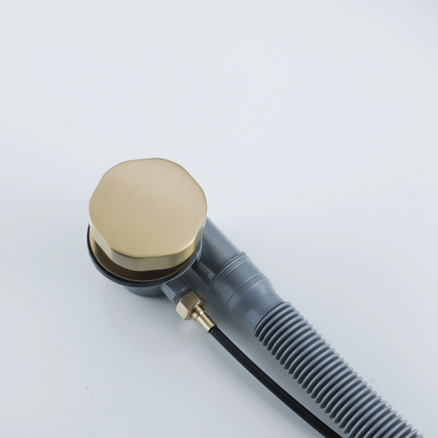 Fortifura Calvi badafvoercombinatie - met draaibediening - PVD - geborsteld messing (goud) SW696226