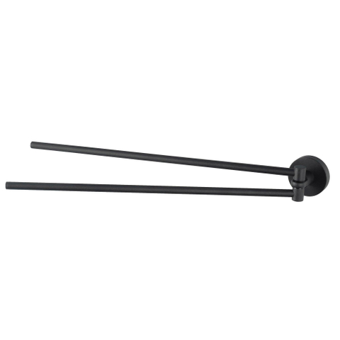 Haceka Kosmos Porte-serviettes - 42cm - double - pivotant - noir mat SW653969