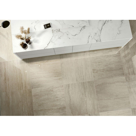 Ceralto Tavola Marble Carrelage de sol - 60x120cm - 10.0mm - rectifié - Bianco SW787210