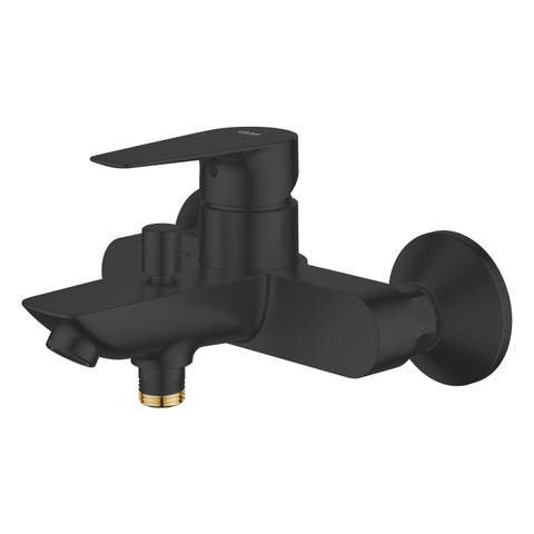 Grohe Start Edge Badmengkraan - Vitalio Joy badset - ronde handdouche - 3 straalsoorten - met houder - matte black (mat zwart) SW1566478