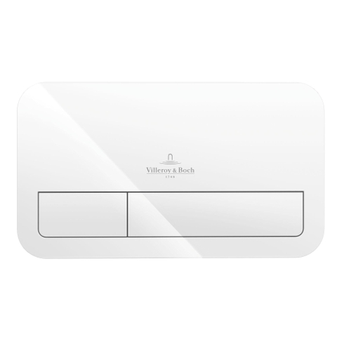 Villeroy & Boch Viconnect 2 knops bedieningsplaat - 25.3x14.5cm - glans wit GA41210