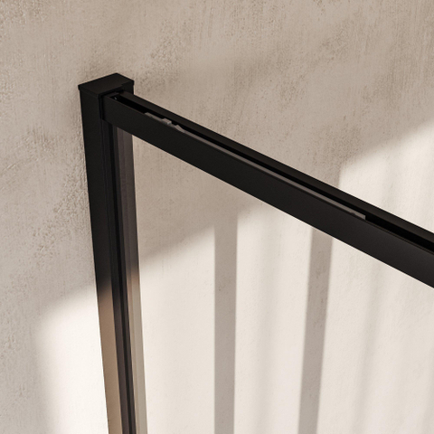 BRAUER Galactic Douchecabine - 120x90x200cm - met schuifdeur - helder glas - omkeerbaar - incl. glascoating - mat zwart SW1580994