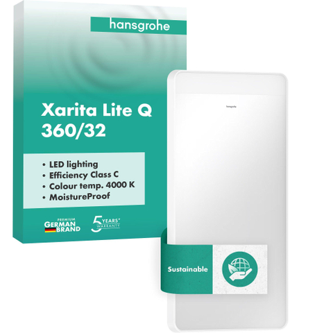 Hansgrohe Xarita Lite Q spiegel – 36x70 cm – directe LED – Wit mat SW1164984