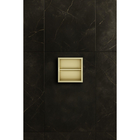 Hotbath &MORE Inbouw toiletrolhouder - 16x16x13cm - PVD - geborsteld messing (goud) SW1245652
