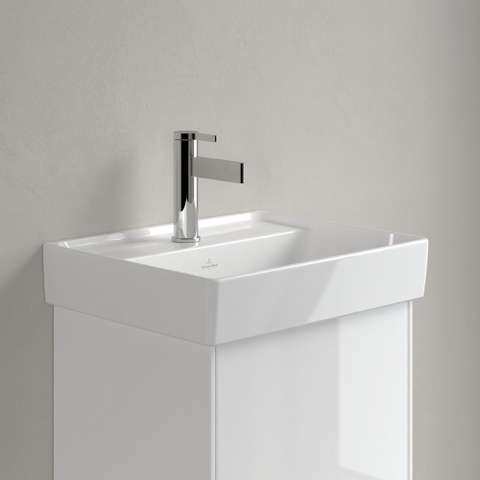 Villeroy & Boch Collaro fontein - 45x37cm - zonder overloop - 1 kraangat CeramicPlus - White Alpine (glans wit) SW358369