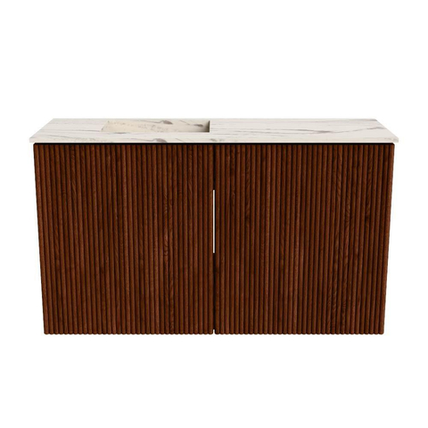 Mondiaz JOYA-DLUX 70cm toiletmeubel - kleur Ruby - Wastafel FAYE positie Links Zonder kraangat kleur Nata. SW1425422