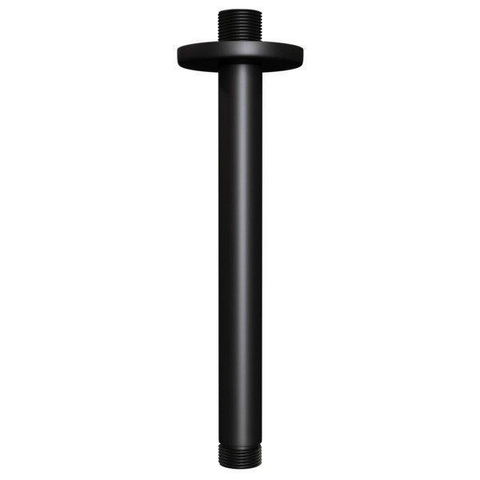 Brauer Black Edition Regendoucheset inbouw - hoofddouche 30cm - plafondarm 20cm - 3 gladde knoppen - handdouche staaf 1 stand - mat zwart SW486512