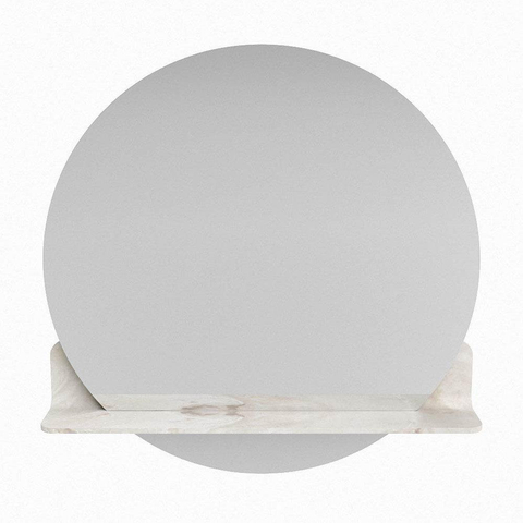 Mondiaz SPOT spiegel – Ø70 cm – met planchet – Frappe (beige marmer) SW1233167