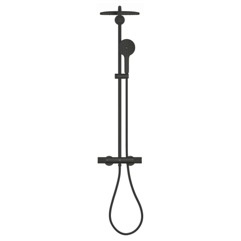 GroheVitalio Joy+douchesysteem met hoofddouche en handdouche280mmMat Zwart SW1590068