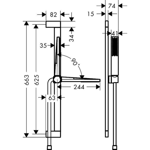 Hansgrohe Pulsify e Doucheset - 100 - 1jet - ecosmart - glijstang 65cm - hoogglans chroom SW918142