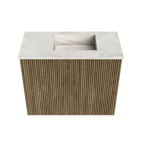 Mondiaz JOYA-DLUX 50cm toiletmeubel - kleur Dusk - Wastafel FAYE positie Rechts Zonder kraangat kleur Ostra. SW1423368
