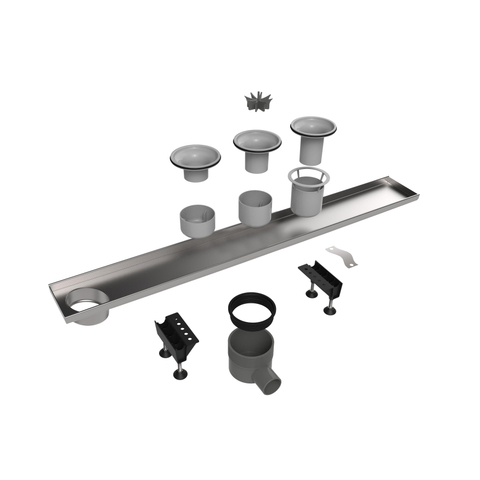 Easy drain Multi partie encastrable drain 120cm sortie latérale sans grille inox SW227632