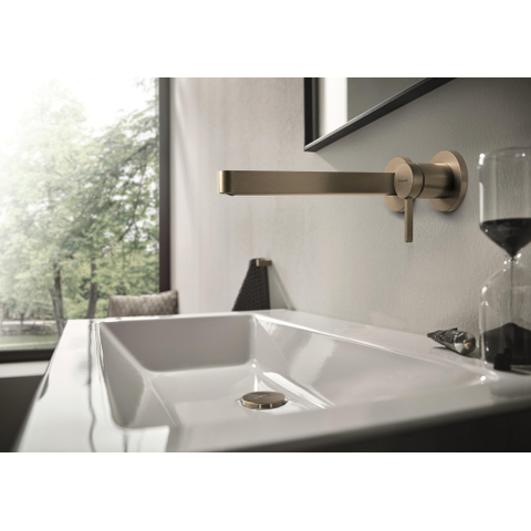 Hansgrohe Finoris Wastafelmengkraan - eengreeps - inbouw - voorsprong 22.8cm - met afvoerplug - brons SW1388314