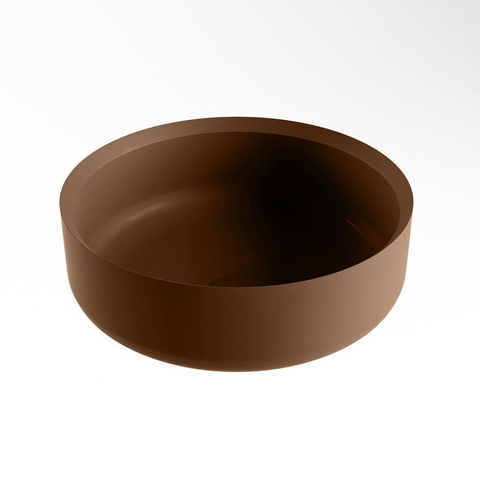 Mondiaz Coss Vasque à poser - 36x36x13cm - rond - à poser - Solid Surface - Rouille SW643489