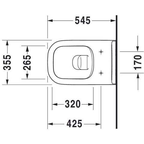 Duravit D-code Wandcloset - diepspoel - spoelrandloos - 35.5x54.5cm - rimless - wit SW104232