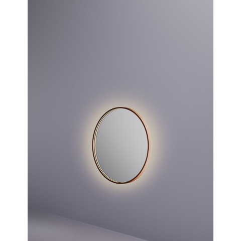 Hotbath &MORE Spiegel Round - diameter 60cm - direct en indirect LED - spiegelverwarming - dimbaar - met afstandsbediening - PVD - geborsteld koper SW1245879