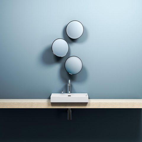 Clou Wash Me wastafel 50x42cm zonder plug mineraalsteen Wit SW9249