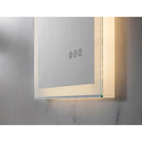 Crosswater Dune Spiegel - 40x60x3.4cm - met direct dimbaar LED verlichting 3000K tot 6200K - aluminium (zilver) SW487186