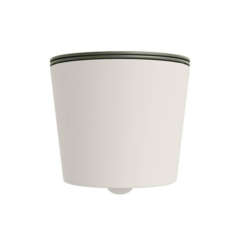 Mondiaz LAVIE hangtoilet – spoelrandloos – 36 x 53 cm – met softclose zitting – Linen (offwhite), zitting Army (groen) SW1208574