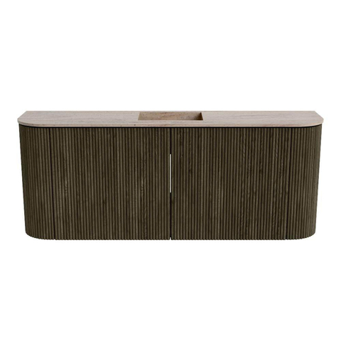 Mondiaz JOYA-DLUX 103.2cm toiletmeubel - ronding links en rechts kleur Shadow - Wastafel FAYE positie Midden 1 kraangat kleur Saba. SW1425172