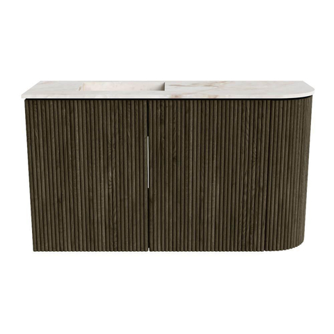 Mondiaz JOYA-DLUX 71.6cm toiletmeubel - ronding rechts kleur Shadow - Wastafel FAYE positie Links Zonder kraangat kleur Frappe. SW1422692