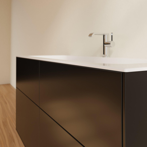 Villeroy & Boch finion wastafelonderkast - 119.6x59.1cm - 4 lades - mat zwart SW479479